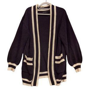 Who What Wear Black and Cream Cardigan